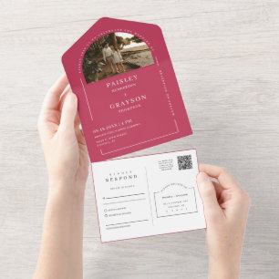 Viva Magenta - Código QR de Foto de Arch Minimalis