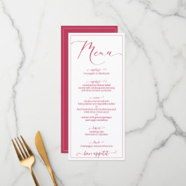Viva magenta script elegante menu de script