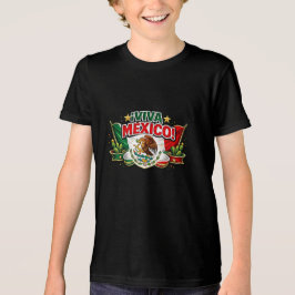 Viva México Tipografia Patriótica Camiseta | Mexic