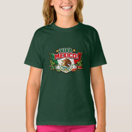 Viva México Tipografia Patriótica Camiseta | Mexic