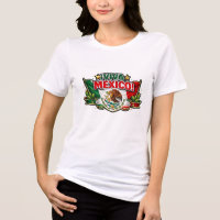Viva México Tipografia Patriótica Camiseta | Mexic
