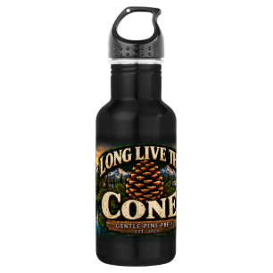 Viva o Cone Garrafa de Água Preta