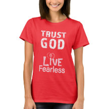 Viva sem Medo Confie em Deus Camisetas Chrisianas