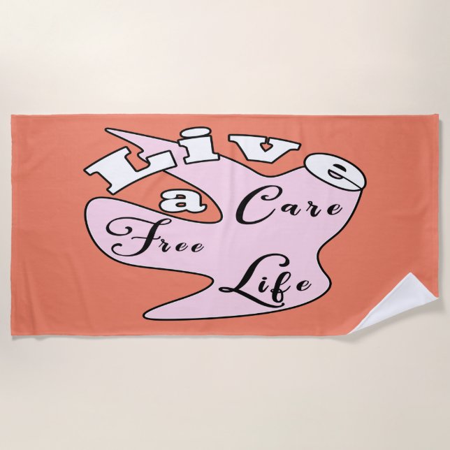Viva uma toalha de praia de vida livre (Frente)