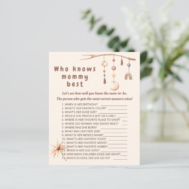 Viveiros Boho que conhece o melhor jogo de mamães. (Em pé/Frente)