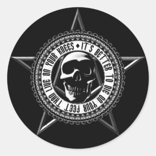 Vivem ou morrem as etiquetas do crânio