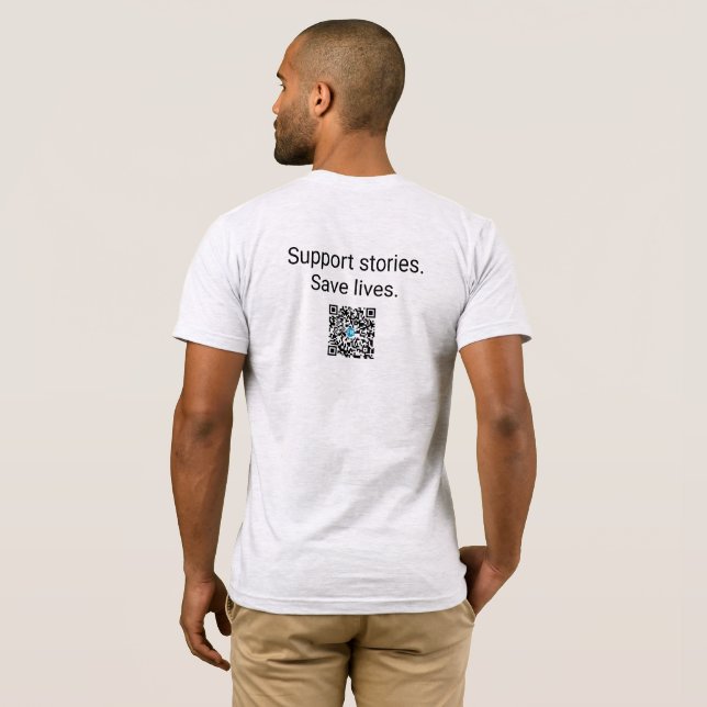 Vivendo alto código QR Jersey T-Shirt (Parte Traseira Completa)