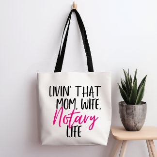 Vivendo Aquela Mãe Esposa Notícia Vida Tote Bag