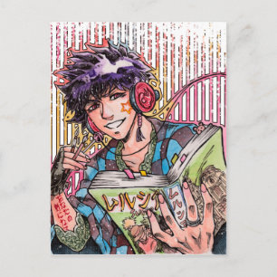 Vivendo através do cartão postal do manga