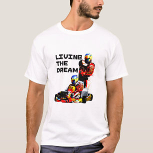Vivendo o t-shirt ideal de Karting