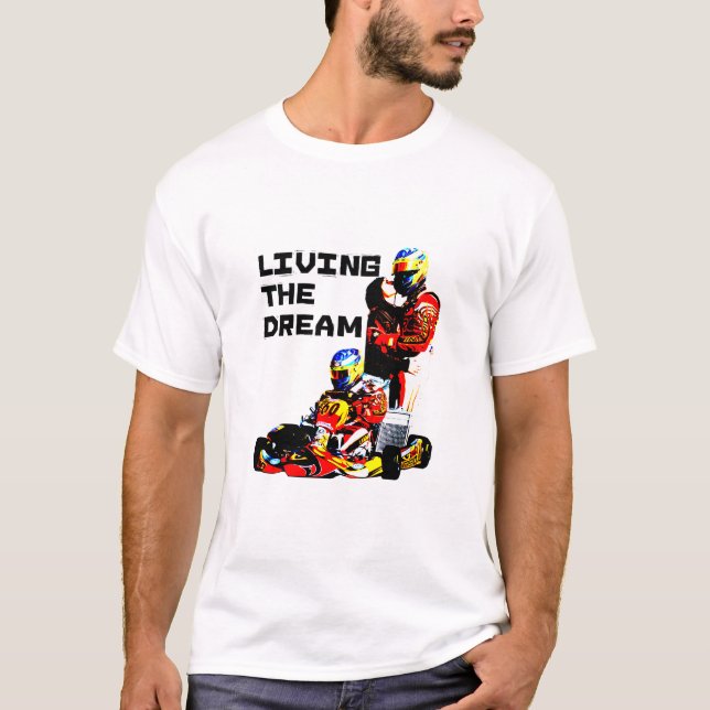 Vivendo o t-shirt ideal de Karting (Frente)