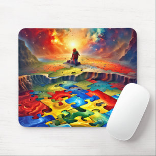 Vivid Colors Autism Mãe Mousepad