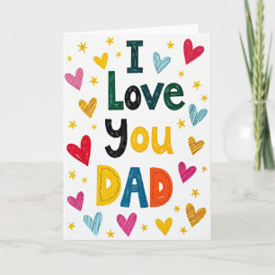Vívido Eu Te Amo Papai Cartão