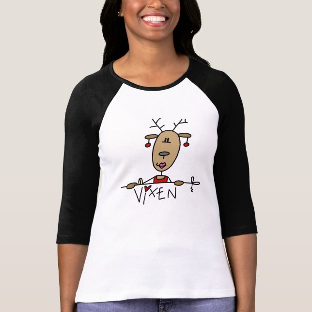 Vixen Reindeer Camisetas de Natal e presentes (Frente)