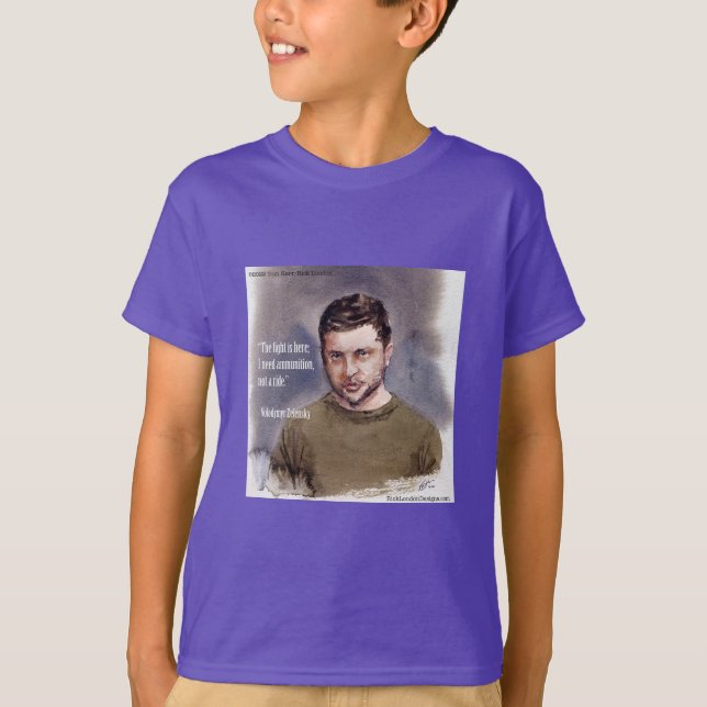 Vlad Zelensky & Ammunition Quote  T-Shirt (Frente)