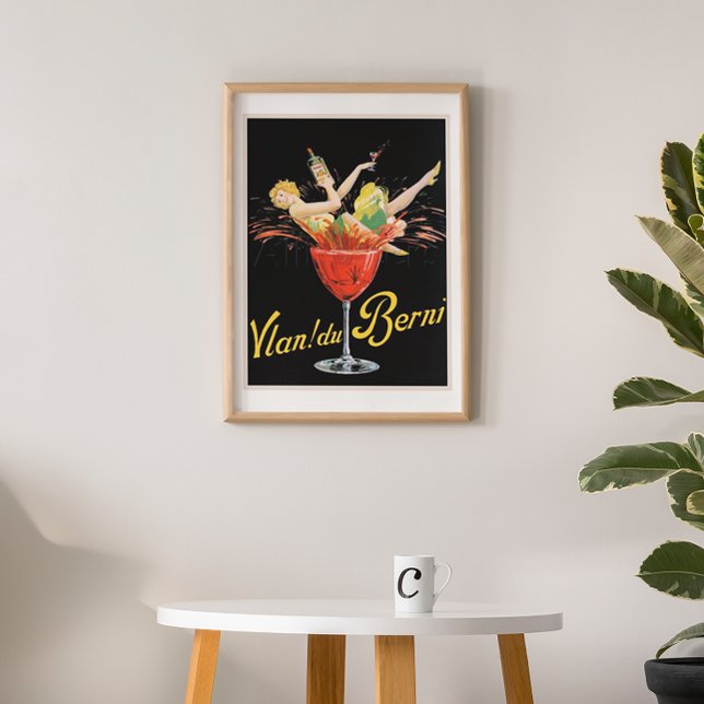 "Vlan du Berni" Vintage Wine Advertisse Poster (Criador carregado)