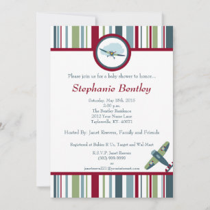 Voa o convite do avião 5x7