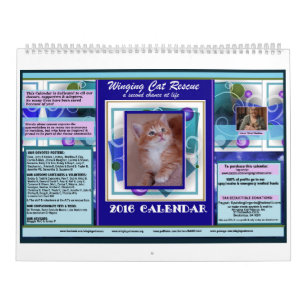 Voando o gato salve o calendário de 2016 prêmios
