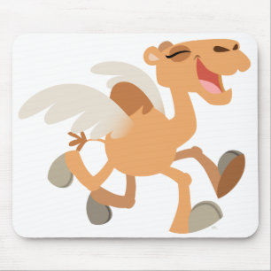 Voar-Camelo bonito Mousepad dos desenhos animados