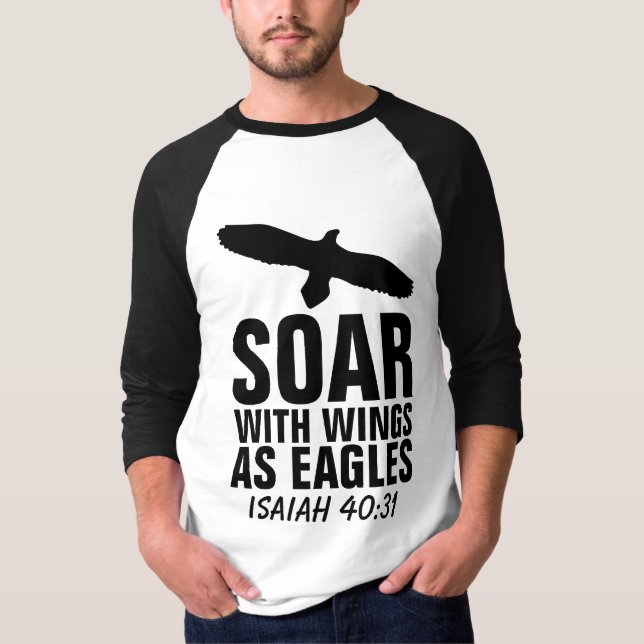 VOAR COM ASAS COMO ÁGUIAS, Camisetas Cristãs (Frente)