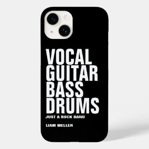 vocal, guitarra, baixo, bateria... rock