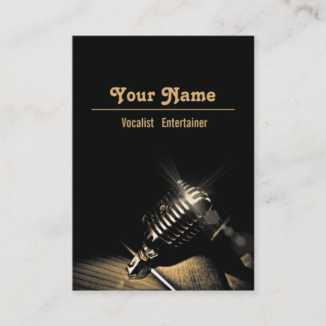 Vocalista - Empresa, cartão agendado, grande (Frente)