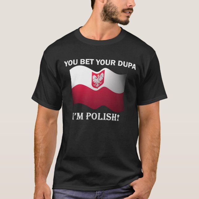 "Você aposta seu dupa que eu sou" t-shirt escuro (Frente)