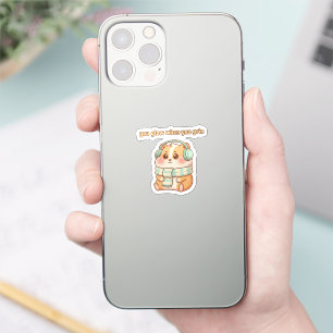 Você Brilha Quando Sorri – Adesivo de Hamster Fofo