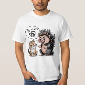 Você Coça Minha Costa Cute Camiseta Divertida Pres