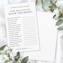 Você Conhece a Noiva Jogo de Chá de Noiva