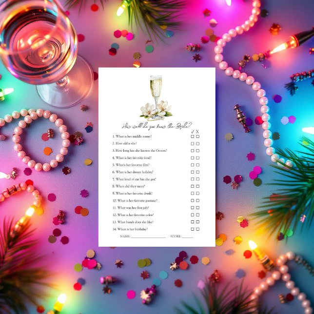 Você conhece bem a noiva? Jogo do chá de panela (How Well Do You Know the Bride? Bridal Shower Game)