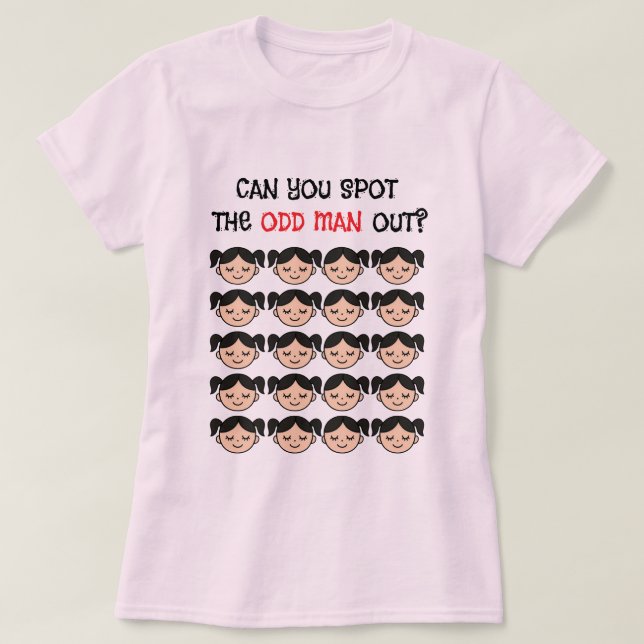 Você consegue identificar a camiseta diferente (Frente do Design)