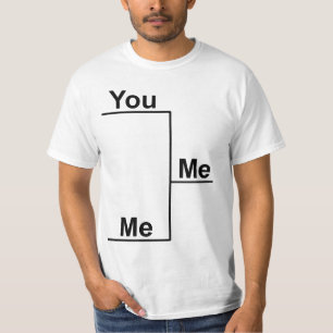 Você contra mim t-shirt do suporte