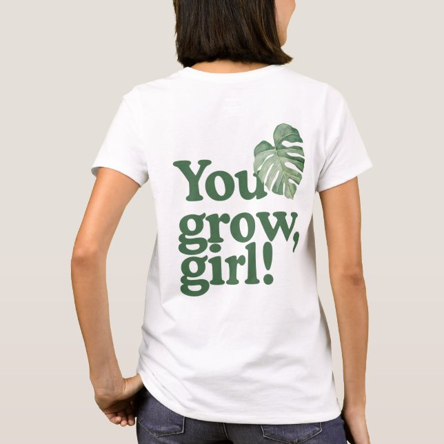 Você Cresce, Garota - Camiseta Monstera Albo (Verso)