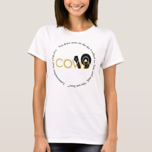 Você Desenhou Perto Da Camiseta De Escritura COVI