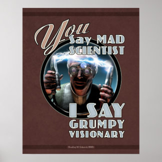 VOCÊ Diz Mad Scientist... poster (16x20")