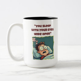 Você Dorme Com Os Olhos Abertos, Engraçada Caneca 