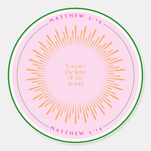 Você é a luz do adesivo mundial (Frente)