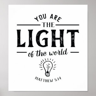 Você é a luz do poster da arte do mundo