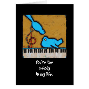 Você é a melodia em meu cartão da vida