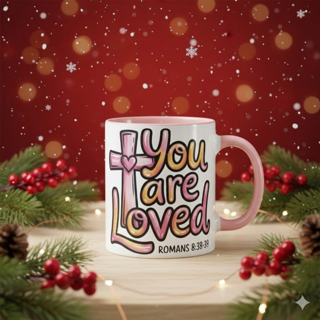Você É Amado Caneca de Café Cristã de 11 oz (Criador carregado)