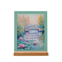 Você É Amado Monet Inspirou Sinal Acrílico