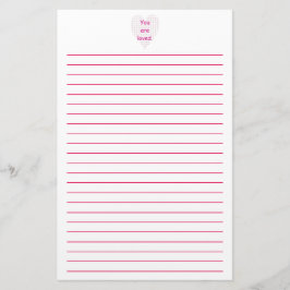 Você é artigos de papelaria alinhados coração