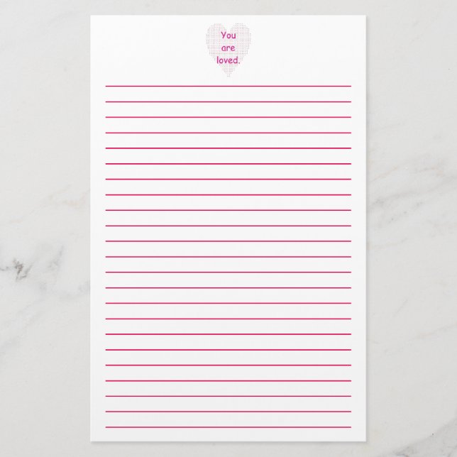 Você é artigos de papelaria alinhados coração (Frente)