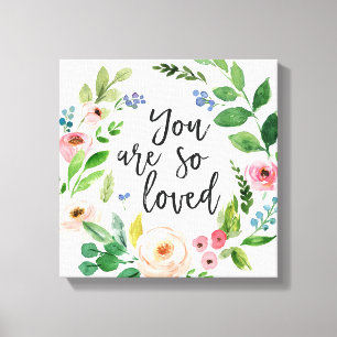 Você é assim que arte floral amada das canvas da