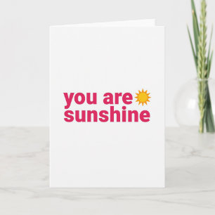 Você É Cartão Simples de Luz do Sol