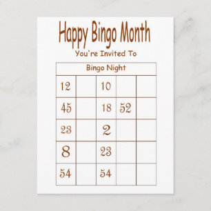 Você é convidado ao convite da noite do Bingo