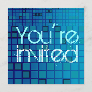 Você é convidado para o Mosaico Azul Convite de 