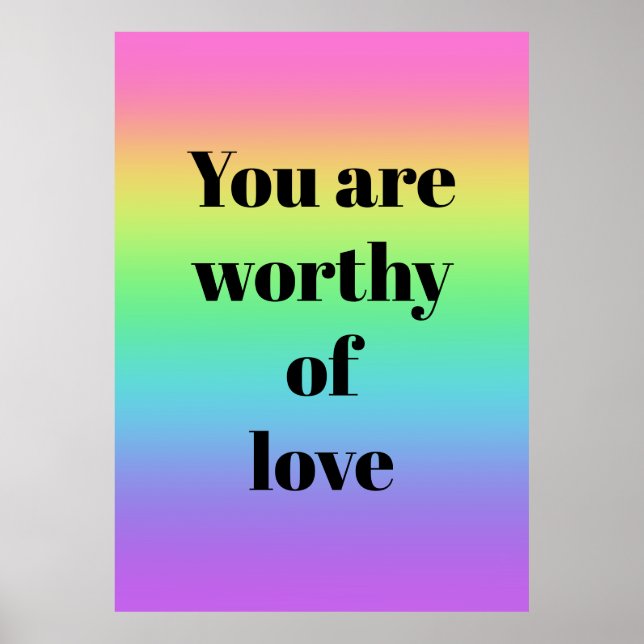 Você é digno do amor, Rainbow Poster (Frente)