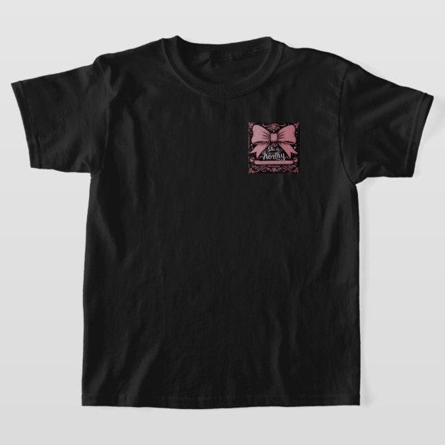 Você é digno, Proverbs, T-Shirts Negras Meninas (Postura )